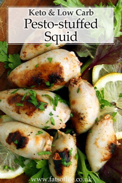 Pesto-stuffed Squid Tubes (Keto) | Squid recipes, Italian seafood