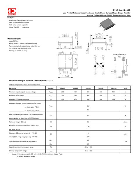 LB10SB DataSheet GOOD ARK