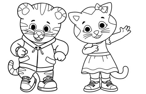 Daniel Tiger's Neighborhood Coloring Pages. Print A4