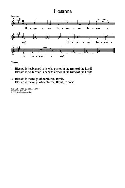 Singing from the Lectionary: Songs, Hymns & Music for Palm Sunday (24 ...