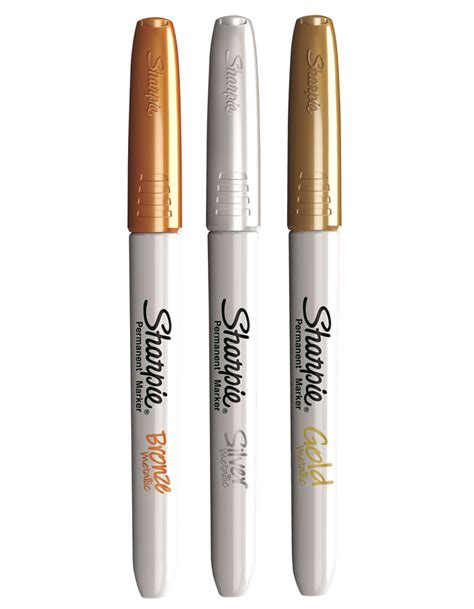 Sharpie Metallic Permanent Markers Fine Point Silver Count