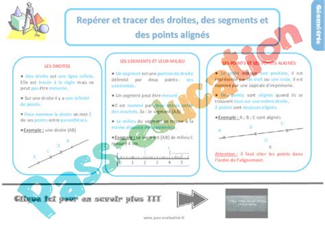 Point Droite Et Segment Cycle Exercice Valuation R Vision Le On