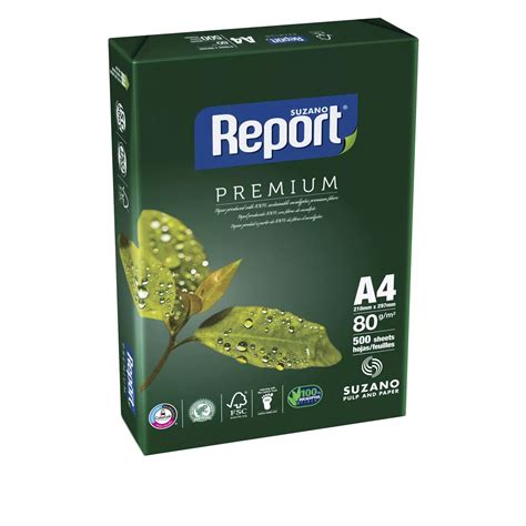 Papel SUZANO REPORT Premium 80 Gr Din A4 REPORT A 4 500H SUZANO