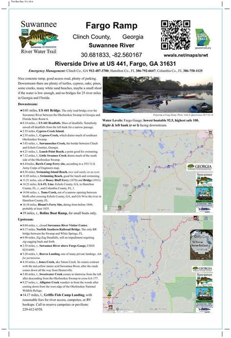 Suwannee River Water Trail Signs Planted At Fargo Ramp And Griffis Fish
