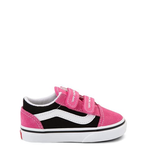 Vans Old Skool V Logo Pop Skate Shoe Baby Toddler Shock Pink
