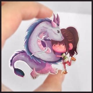 Adesivo Sticker Est Dio Ghibli Chihiro Haku A Viagem De Chihiro