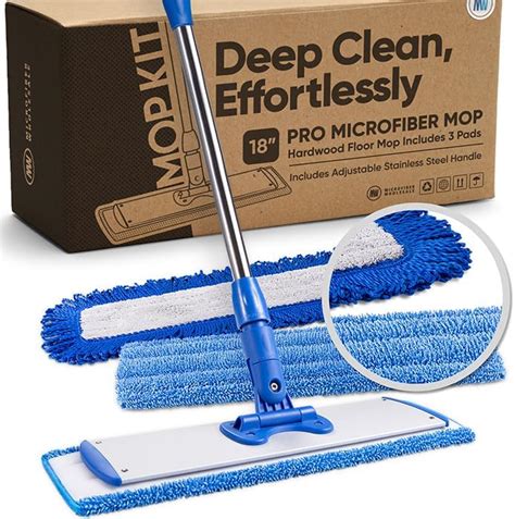 18 Professional Microfiber Mop Hardwood Floor Mop Dry And Wet Mop For Wood