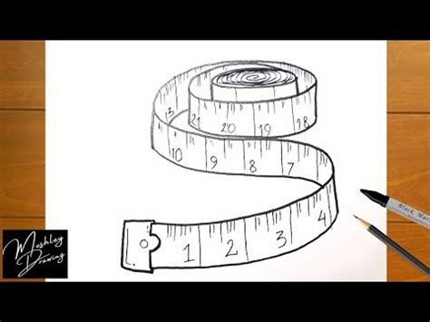 How To Draw A Sewing Tape Measure