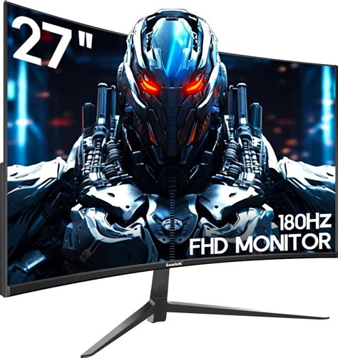 Gawfolk Curved 27 Inch Gaming Monitor 165Hz 144Hz PC Monitor 1ms Full