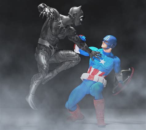 Civil war - Cap America vs Black Panther by hiram67 on DeviantArt