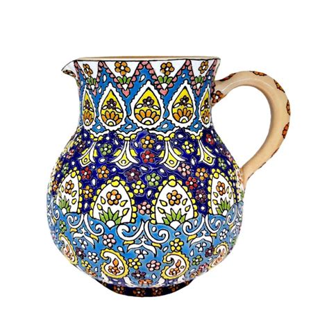 Decorative White Pottery Pitcher Model Sadaf Shopipersia