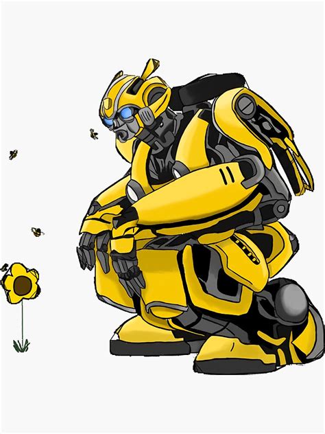 Autobot Bumblebeeperfect Design Sticker For Sale By Taracrenshawl Redbubble