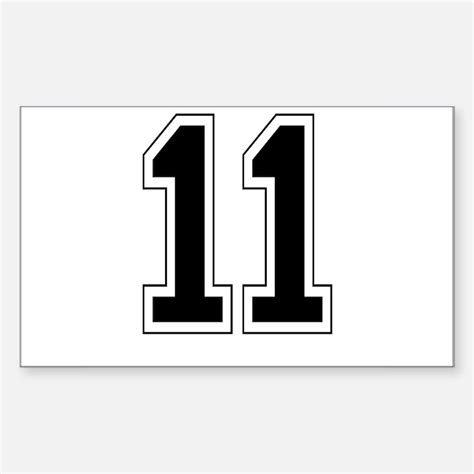 Jersey Number 11 Bumper Stickers | Car Stickers, Decals, & More