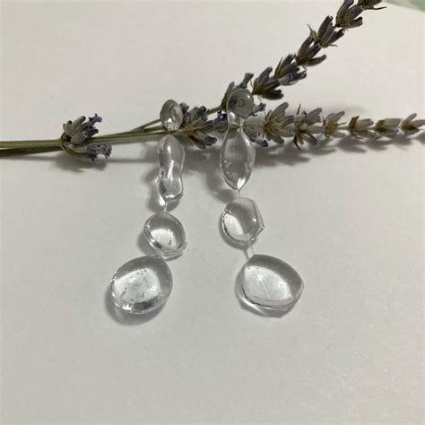 Resin Water Droplet Dangle Earrings - Etsy