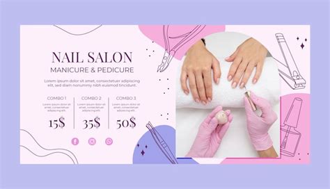 Free Vector | Nail salon horizontal banner template design