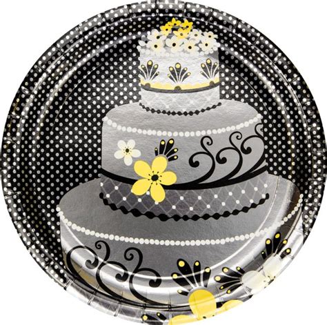 Chic Wedding Cake 10 25 Inch Foil Plates Party At Lewis Elegant Party