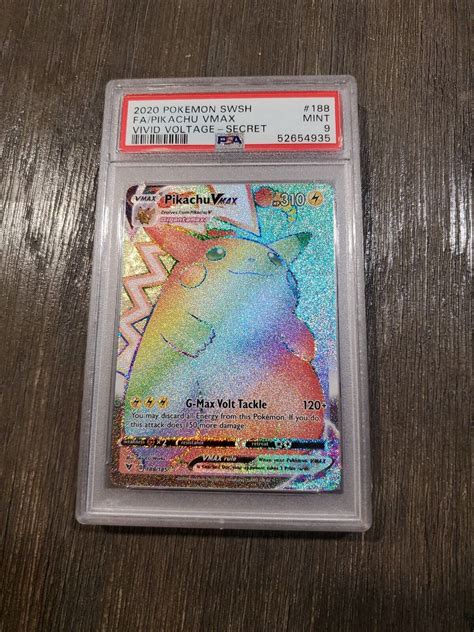 Mavin Psa Vivid Voltage Pikachu Vmax Secret Rainbow Rare No