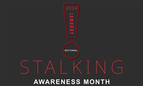 Premium Vector National Stalking Awareness Month Background Banner