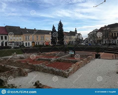 Sremska Mitrovica center stock photo. Image of ruins - 207206688
