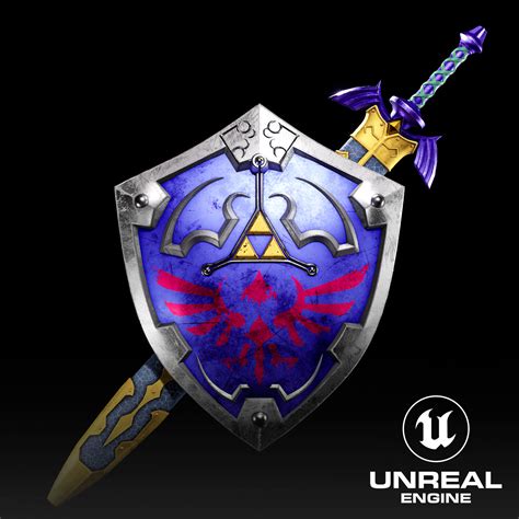 Artstation Master Sword And Hylian Shield