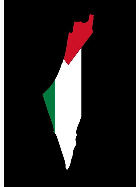 Palestine Map Flag With Black Background خريطة علم فلسطين Spiral