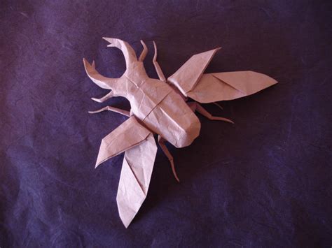 Origami Stag Beetle Diagrammed Version By Origami Artist Galen On Deviantart