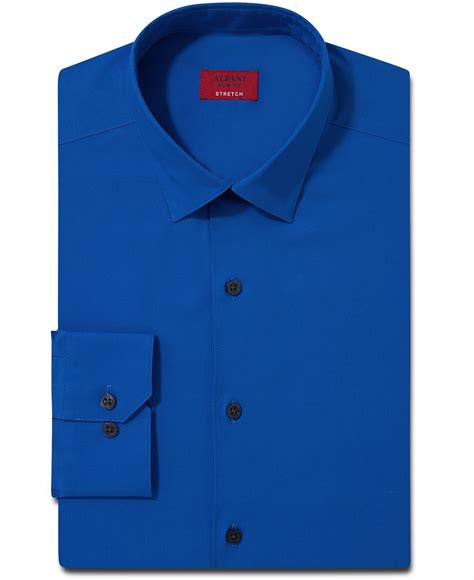 Alfani Slim Fit + Stretch Men's Dress Shirt, Created for Macy's - Macy's