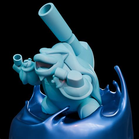 STL file Mega Blastoise Figure 🐉・Template to download and 3D print・Cults