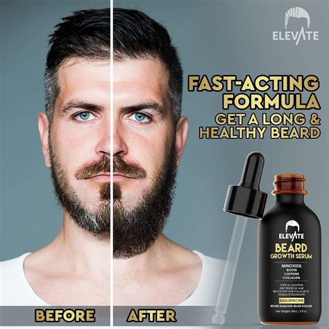 Buy Elevate Beard Growth Oil 5 Minoxidil Hair Growth Serum With Biotin