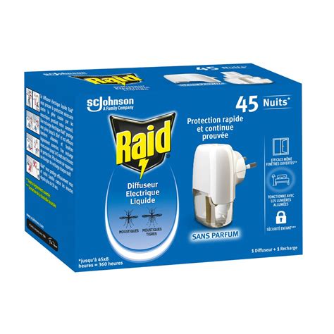 Raid Diffuseur Lectrique Liquide Sans Parfum Contre Les Moustiques Et