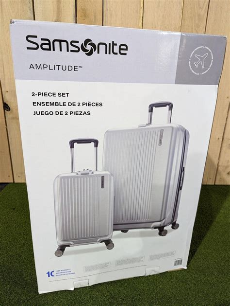 Samsonite Amplitude Hardside Piece Luggage Set Silver Ebay