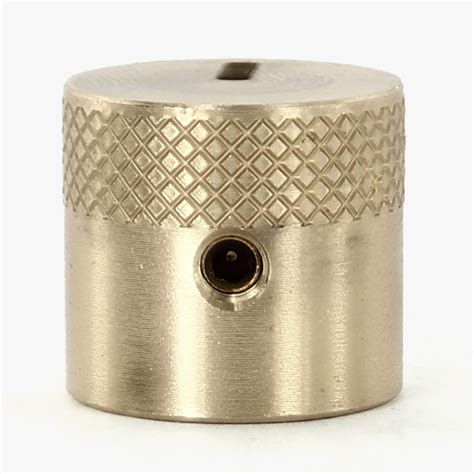 Choose Your Engraving 1116in H X 34in W Knurled Dimmer Knob With Set Screw Unfinished Brass