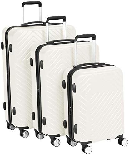 Amazonbasics Piece Geometric Hard Shell Expandable Luggage Trolley