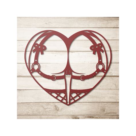 Heart Bdsm Kink Metal Wall Art Feminine Bdsm Punishment Furniture Kink Room Decor Sex Room