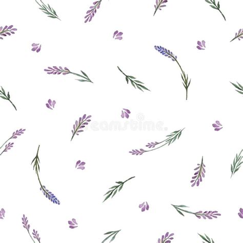 The Lavender Seamless Frame Line Stock Vector Illustration Of