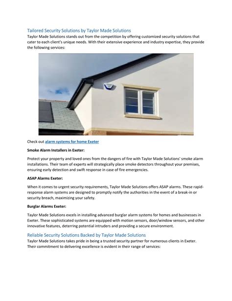 Ppt Effective Alarms Exeter For Enhanced Home Security Taylor Made