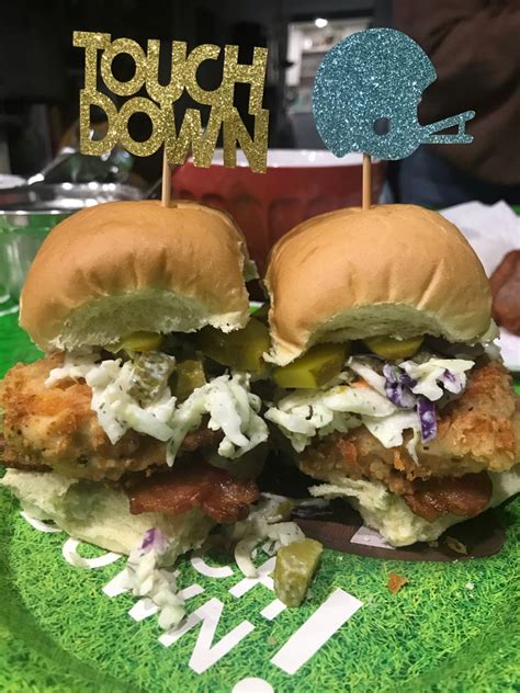 Week 4 Crispy Chicken Sliders With Dill Pickle Slaw Bitesbybrittany