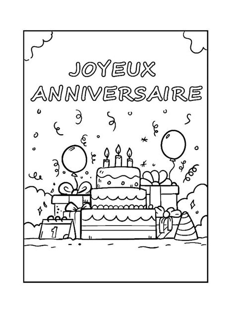 Coloriage Joyeux Anniversaire Imprimer Sur Coloriageenfant