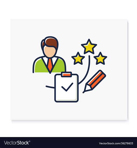 Personal Assessment Color Icon Royalty Free Vector Image