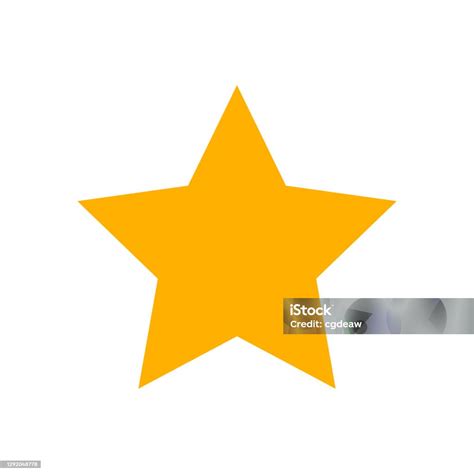 Ikon Bentuk Bintang Simbol Emoji Bintang Kuning Bentuk Bintang Clip Art