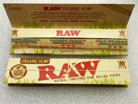 Packs Raw Classic King Size Slim Natural Organic X Rolling Papers