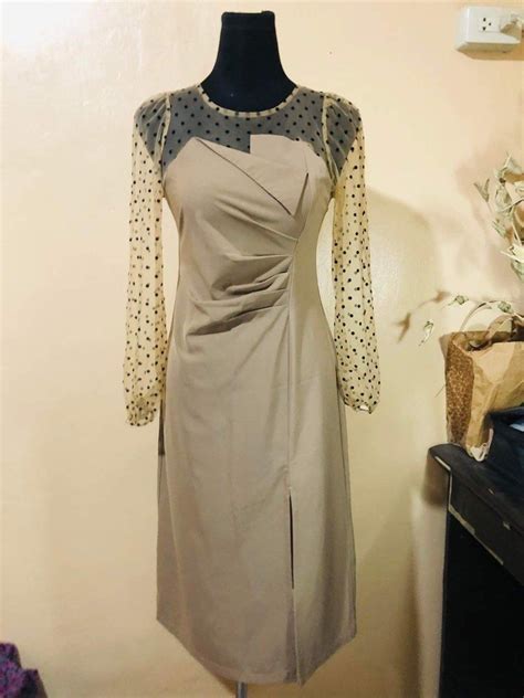 Formal Nude Dress Women S Fashion Dresses Sets Dresses On Carousell