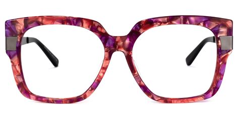 Odelia Square Red Eyeglasses Vooglam