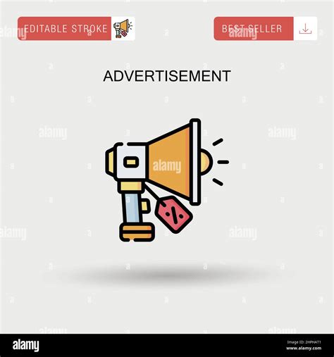 Advertisement Simple Vector Icon Stock Vector Image And Art Alamy