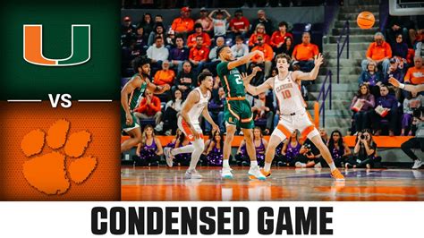 Miami Vs Clemson Condensed Game 2022 23 ACC Mens Basketball YouTube