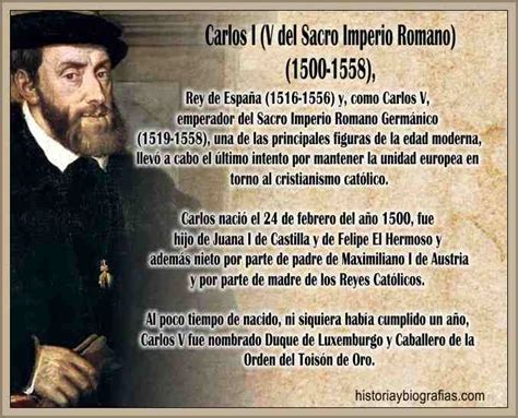 Biografia Carlos I De España Carlos V De Alemania Guerra Sucesion