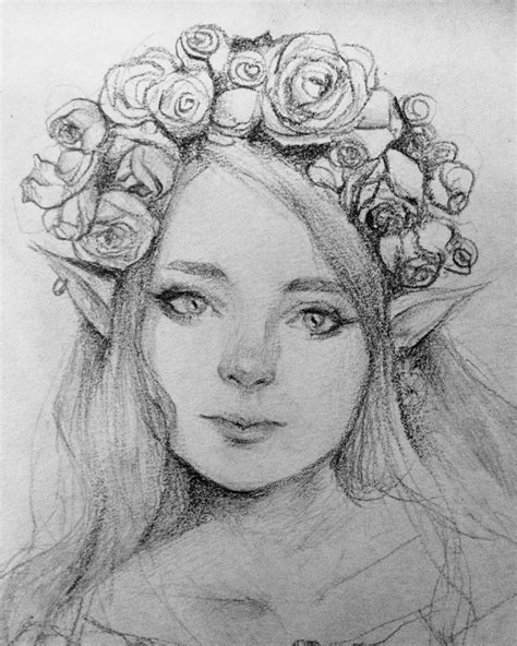 Elf Face Drawing at PaintingValley.com | Explore collection of Elf Face Drawing