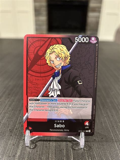 OP05 001 Sabo Leader One Piece TCG Card OP05 Awakening Of The