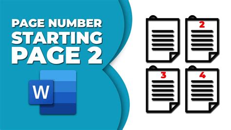 How To Add Page Number In Word Starting On Page 2 YouTube