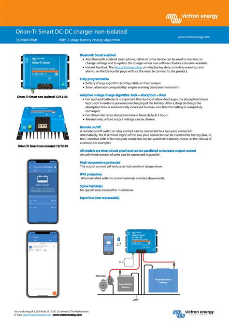 Victron Orion Tr Smart 1224 15a 360w Non Isolated Dc Dc Charger